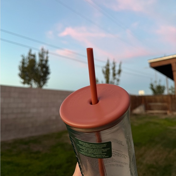 Starbucks “Limited Edition 2024” Terracotta Recycled Glass Tumbler 16 oz - Picture 3 of 4